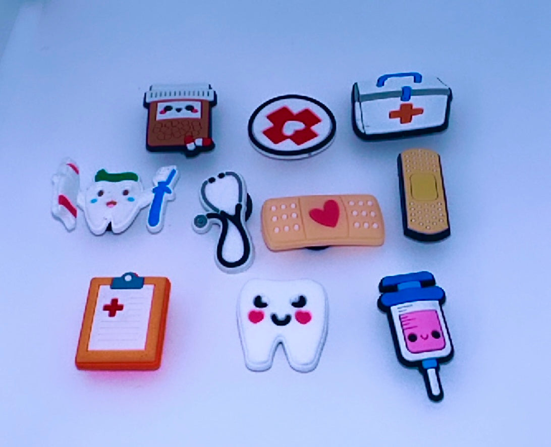 Nurse/ Doctor croc charms