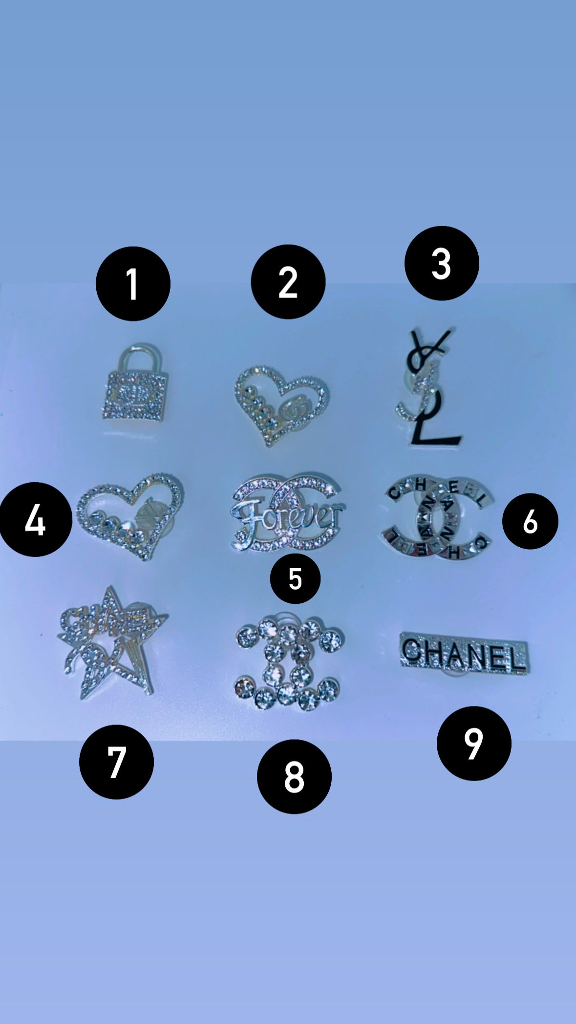 Chanel Themed Croc Charms