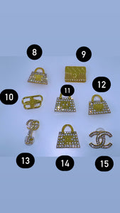 Gold Designer Inspired Croc Charms